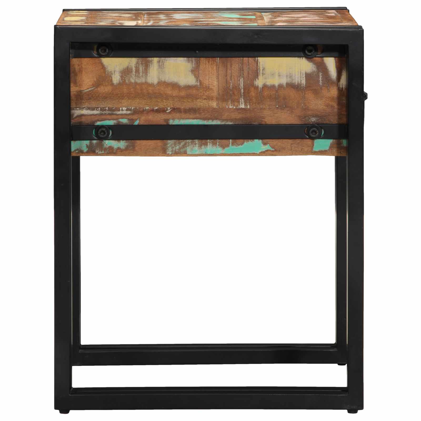 Beistelltisch mit Schubladen 40 x 40 x 50 cm Massivholz Mango