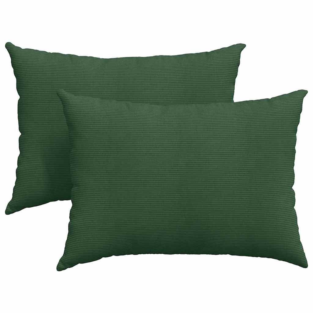 Sofakissen 2 Stück Hellgrau 50 x 30 cm Cordstoff