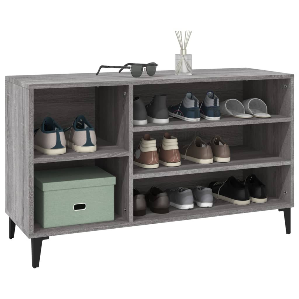 Schuhregal Weiß 102x36x60 cm Holzwerkstoff