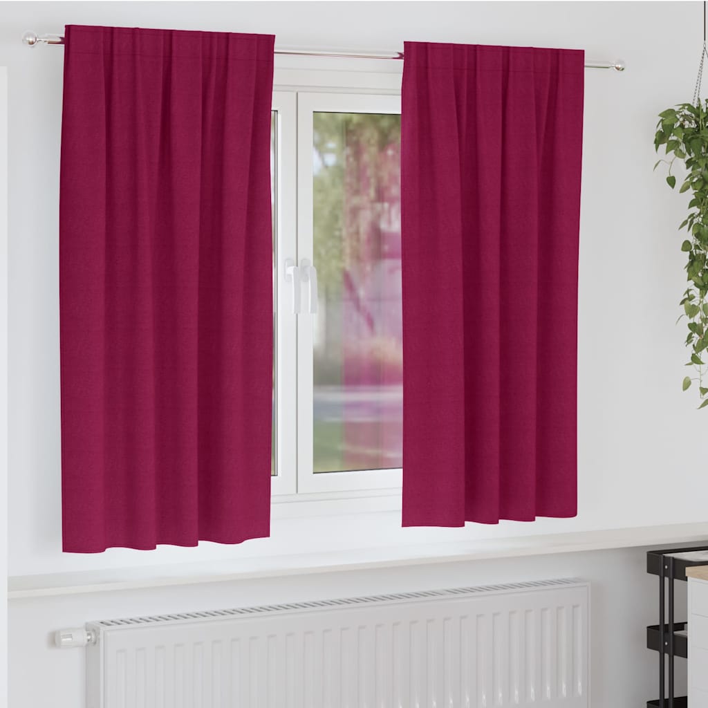 Verdunkelungs-Vorhänge mit Ringen 2 pcs Beige 140 x 140 cm