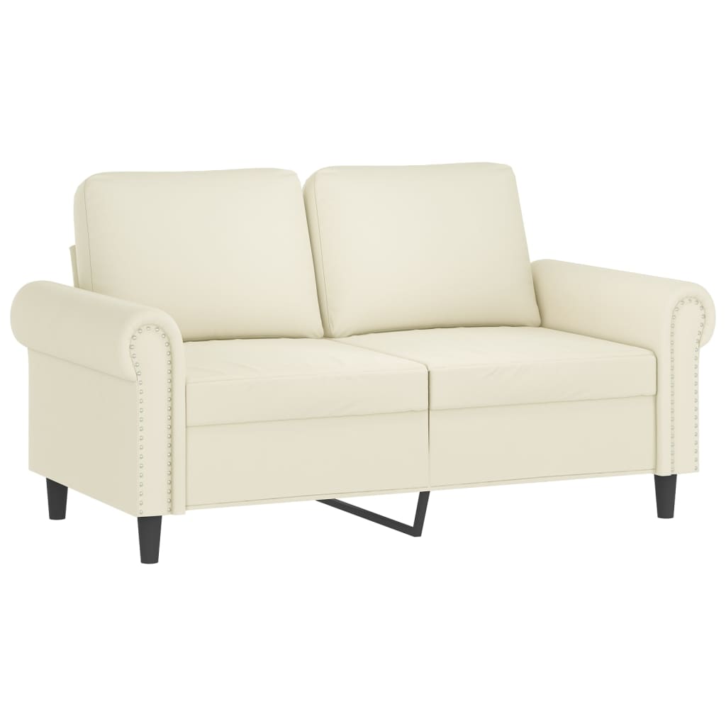 2-Sitzer-Sofa mit Zierkissen Dunkelgrün 120 cm Samt