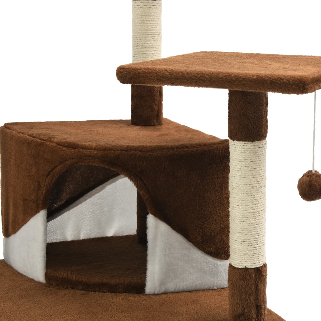Katzen-Kratzbaum Sisal 203 cm Beige und Weiß