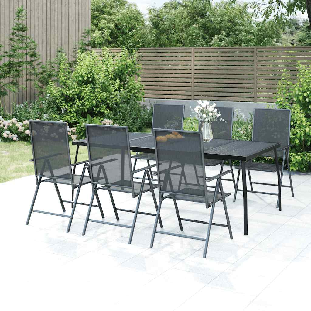 Gartentisch Anthrazit 100x100x72 cm Stahlgitter
