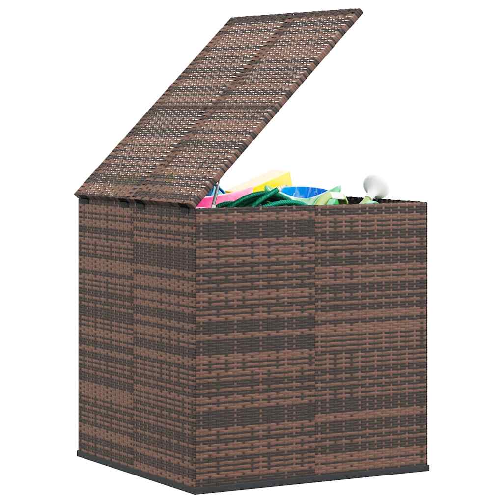 Garten-Kissenbox PE Rattan 100x49x103,5 cm Schwarz