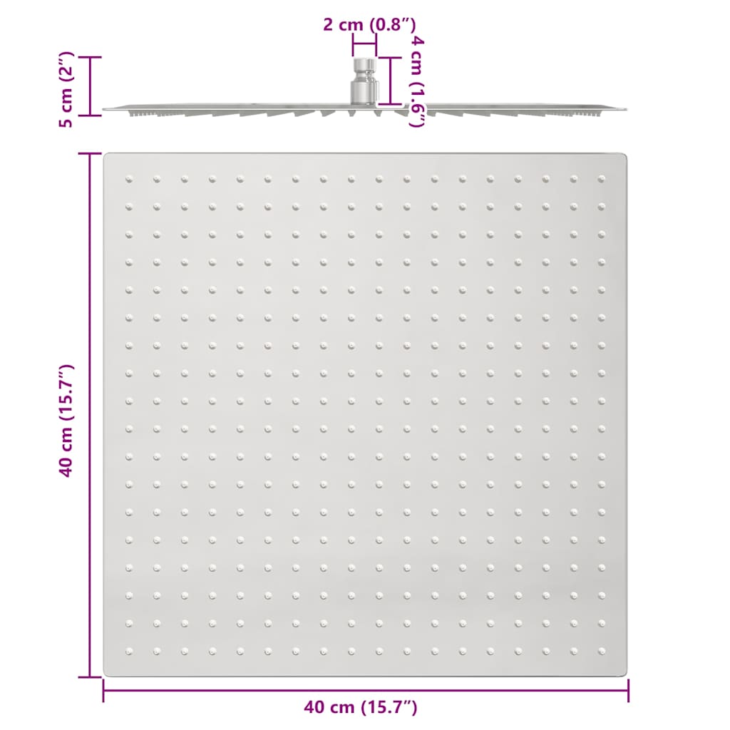Regenbrause Edelstahl 304 30 cm Rund