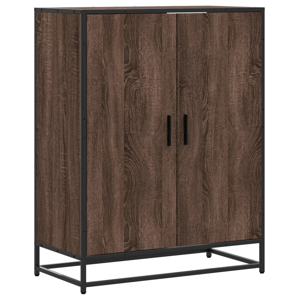 Schuhschrank Räuchereiche 75x38x97,5 cm Holzwerkstoff Metall