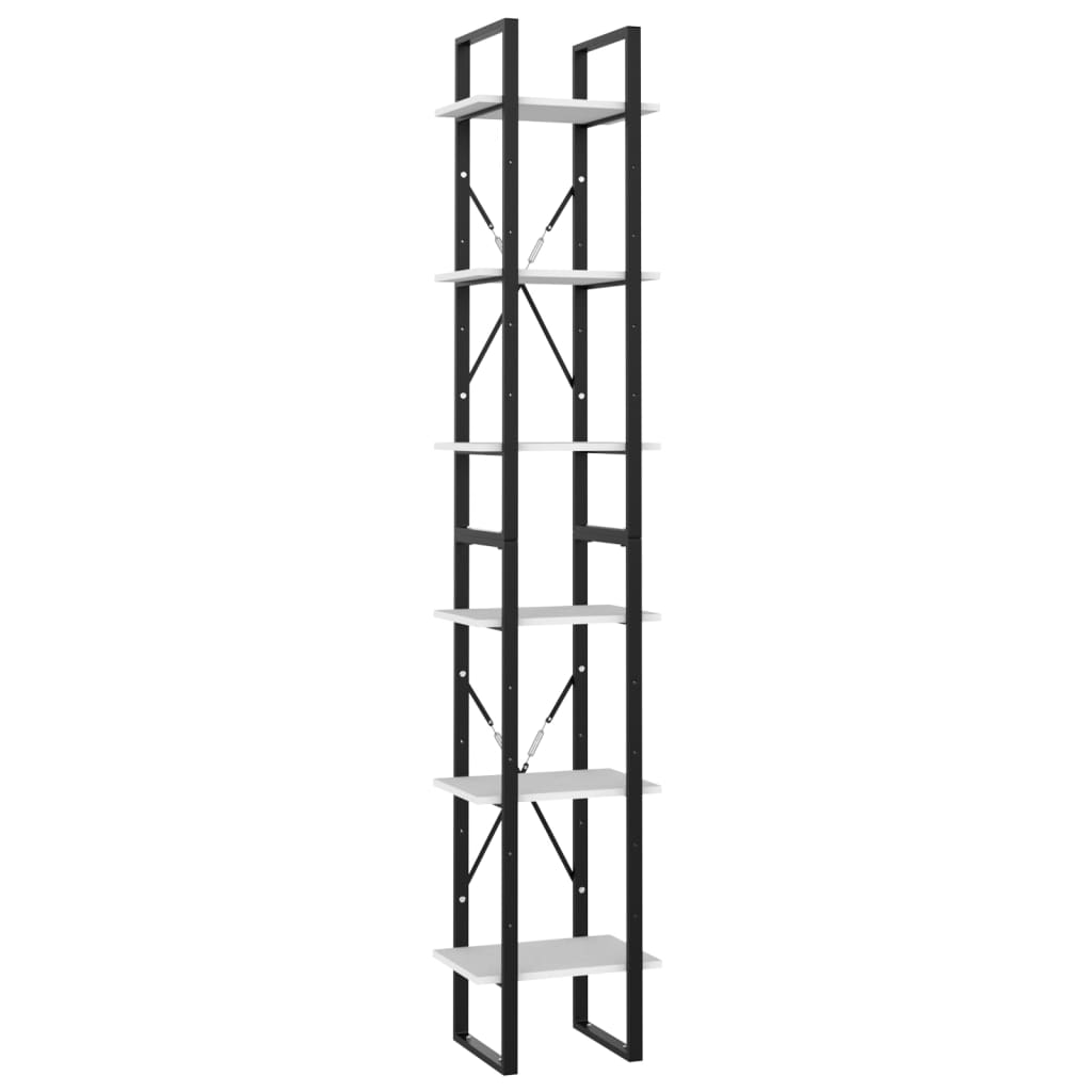 Bücherregal 3 Fächer Weiß 40x30x105 cm Holzwerkstoff