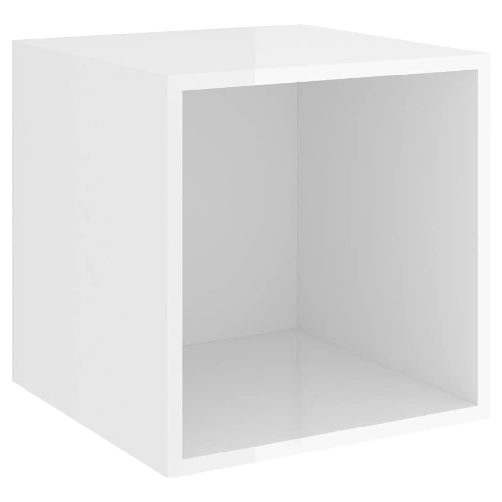 4-tlg. TV-Schrank-Set Weiß Holzwerkstoff