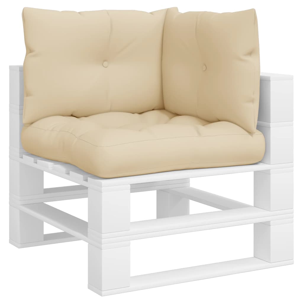 Palettenkissen 3-tlg. Taupe Stoff