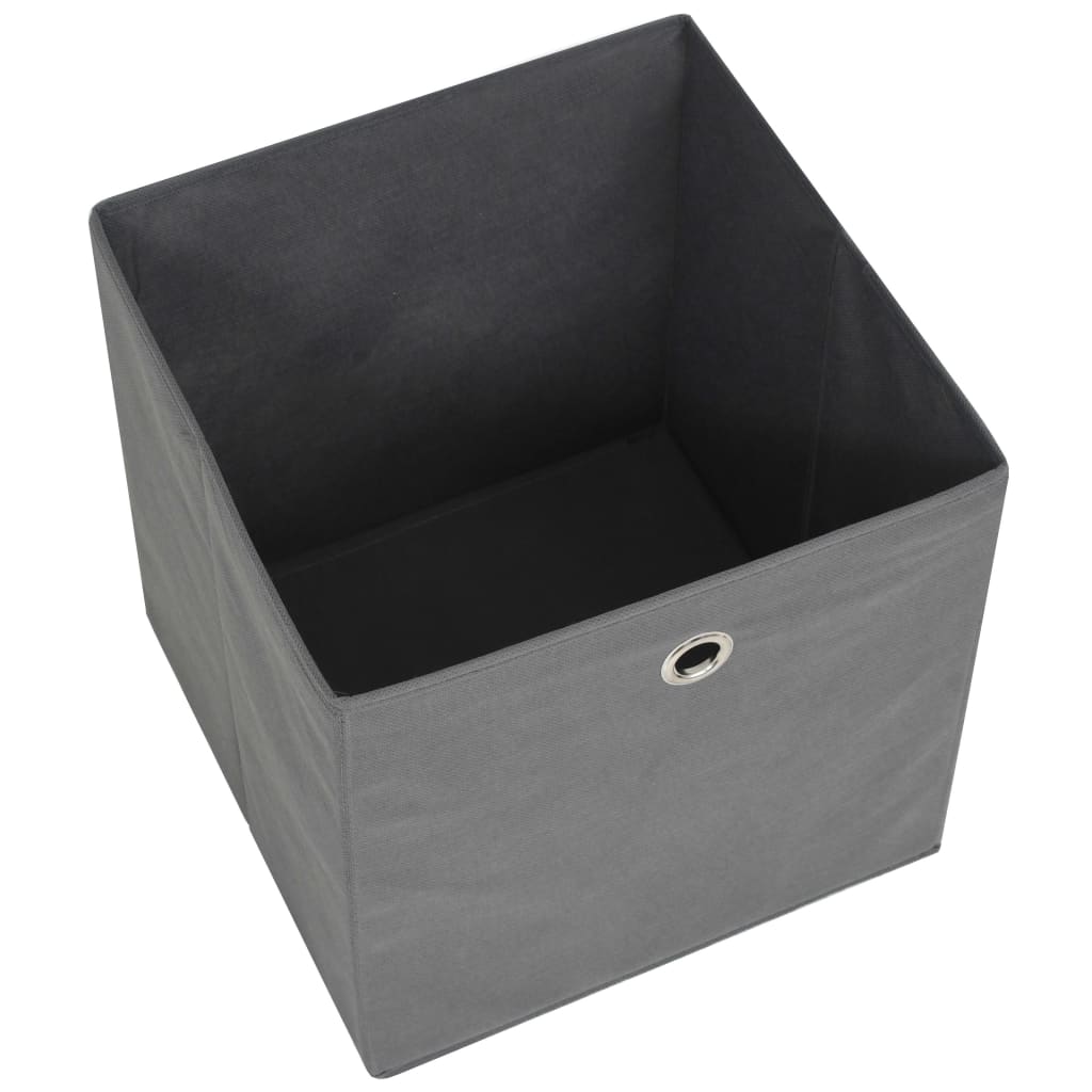 Aufbewahrungsboxen mit Deckeln 10 Stk. 28x28x28 cm Schwarz
