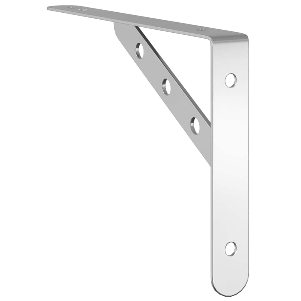 Regalträger 4 Stk. 15x2,5x11,5 cm Silbern Edelstahl