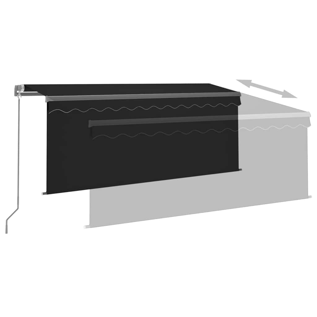 Markise Manuell Einziehbar mit Rollo 3x2,5 m Creme