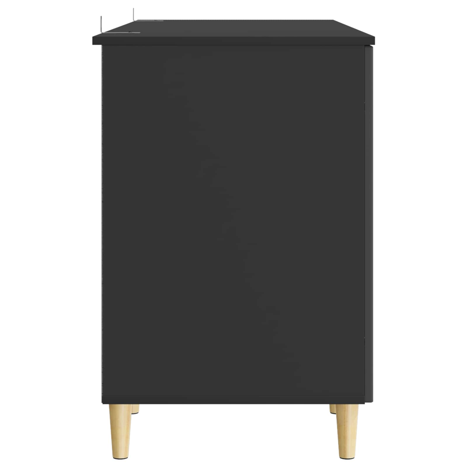 Schreibtisch mit Regal Schwarz 142,5 x 50 x 75 cm Holzwerkstoff