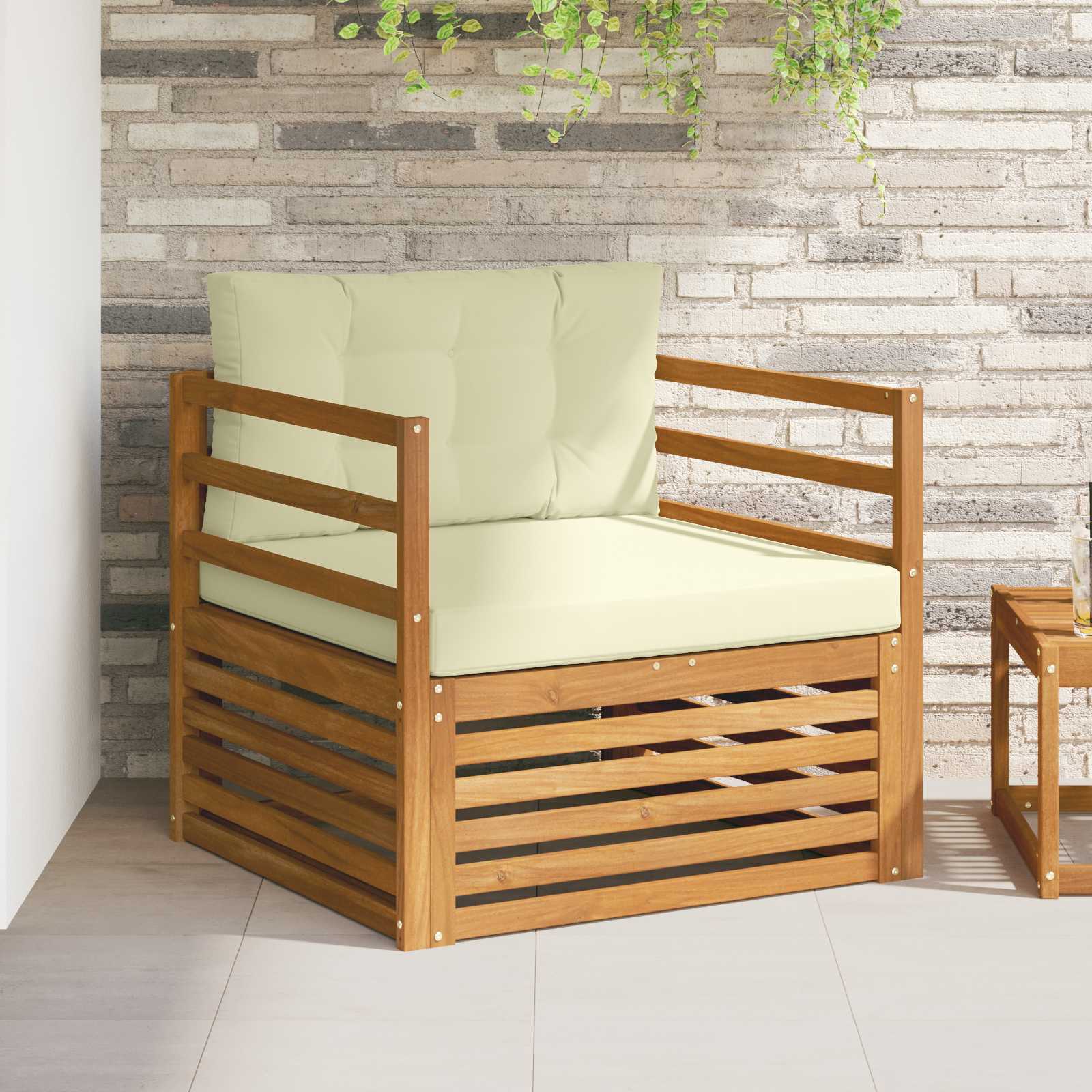 2 Stück Outdoor-Sofa Natur