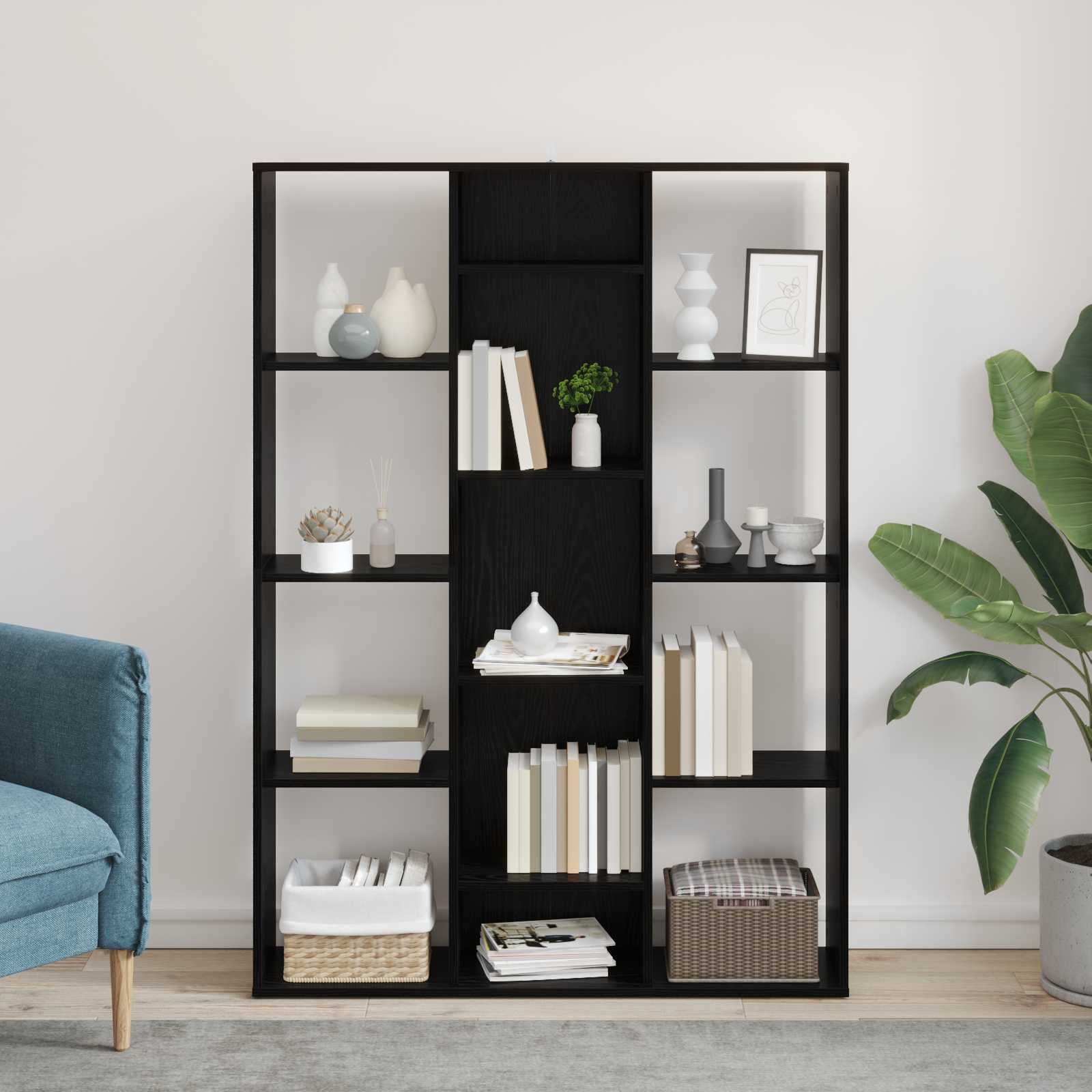 Raumteiler/Bücherregal Weiß 100x24x140 cm Holzwerkstoff