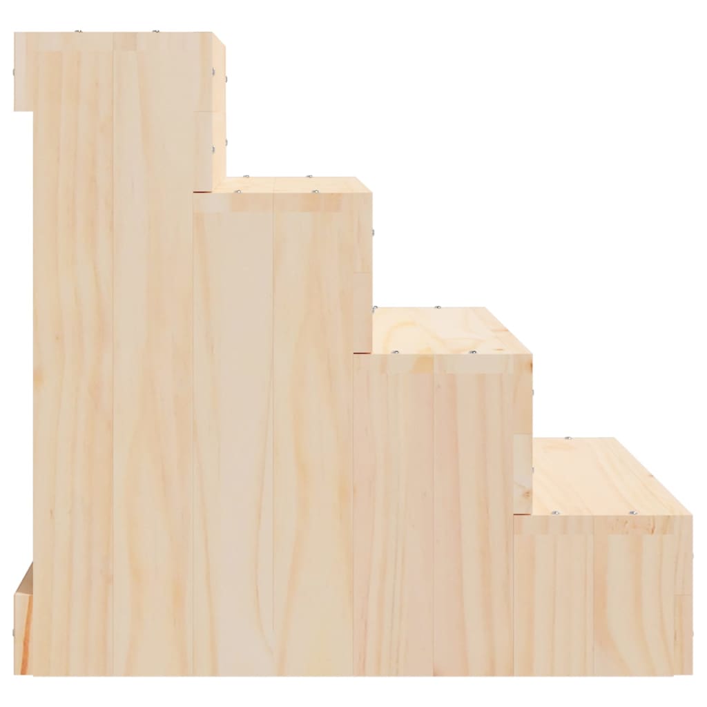 Haustiertreppe Weiß 40x37,5x35 cm Massivholz Kiefer