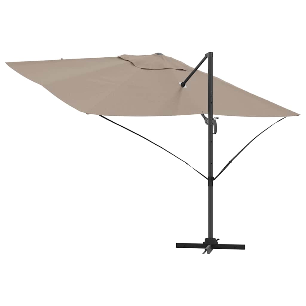 Sonnenschirm Sand 351 x 250 x 260 cm Polyester und Aluminium
