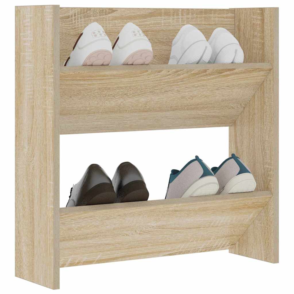 Wand-Schuhschränke 4 Stk. Weiß 60x18x60 cm Holzwerkstoff