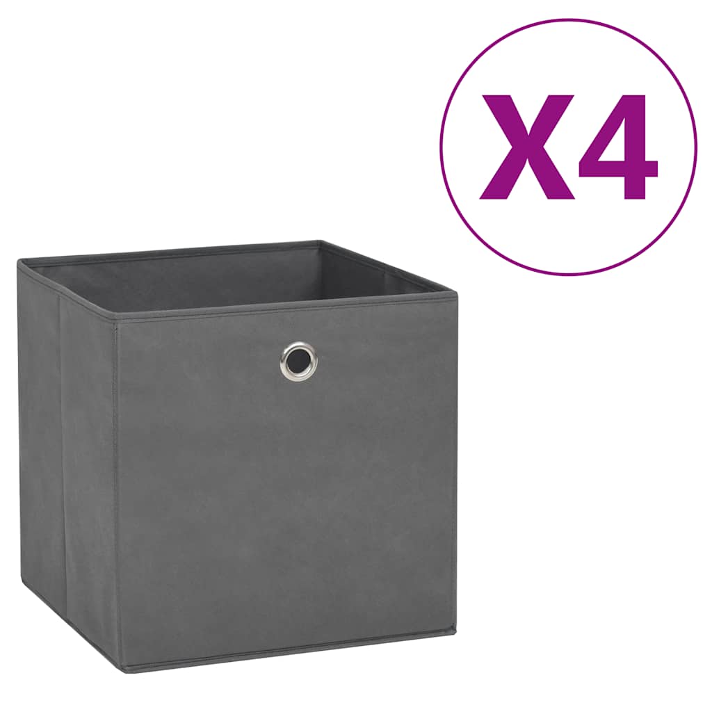 Aufbewahrungsboxen mit Deckeln 10 Stk. 28x28x28 cm Schwarz