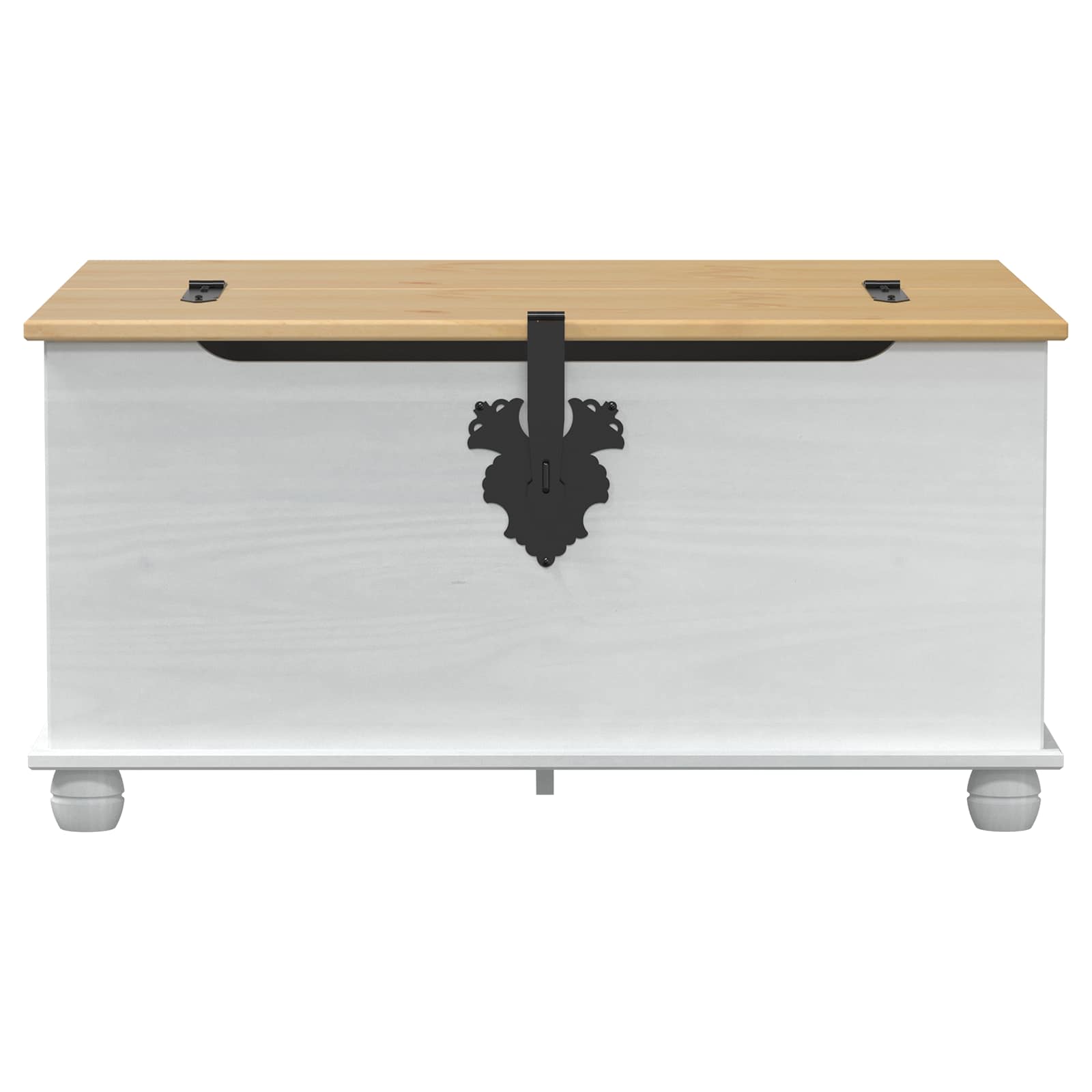 Truhe Corona 90x78x45 cm Massivholz Kiefer