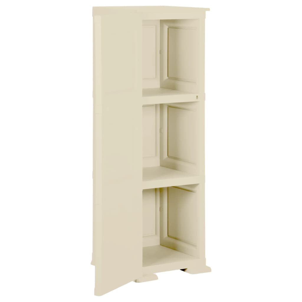 Kunststoffschrank 79x43x125 cm Holzdesign Vanilleeis