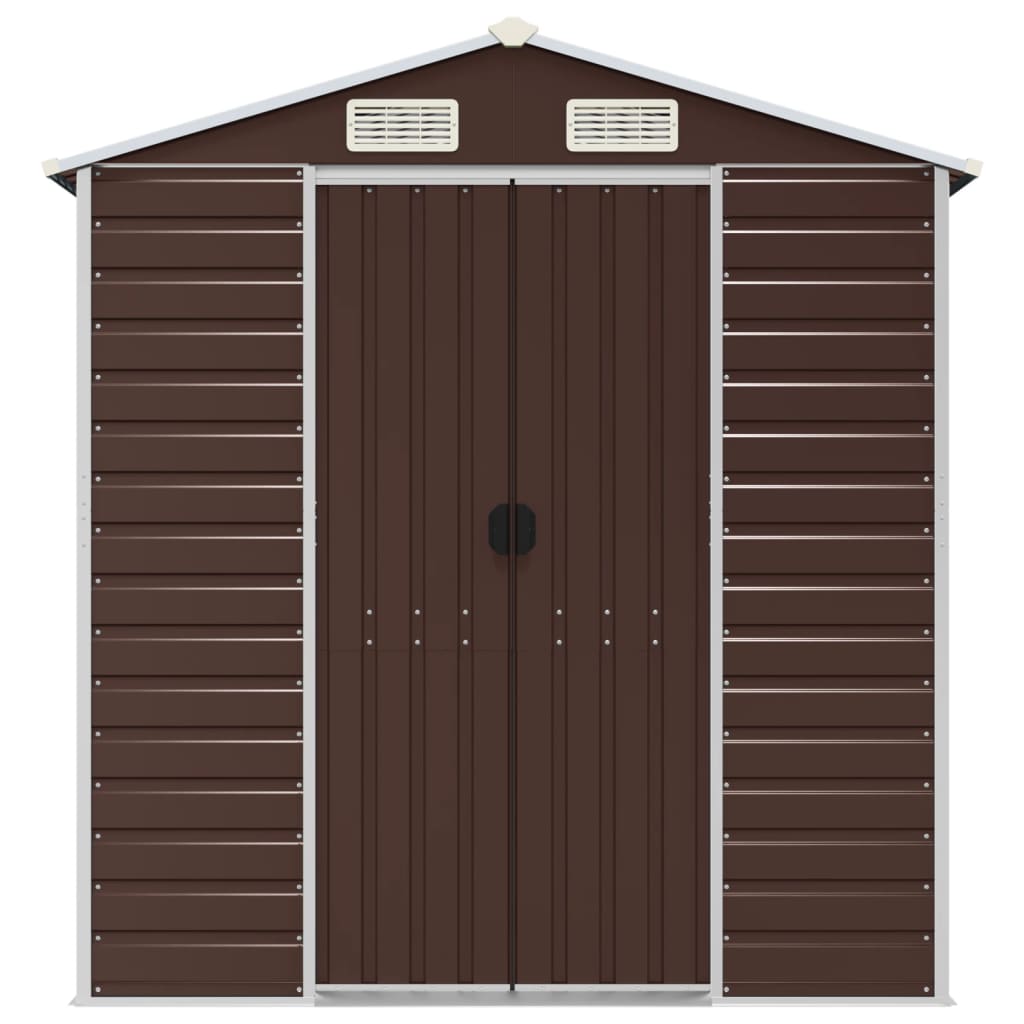 Gerätehaus Grün 191x130x198 cm Verzinkter Stahl