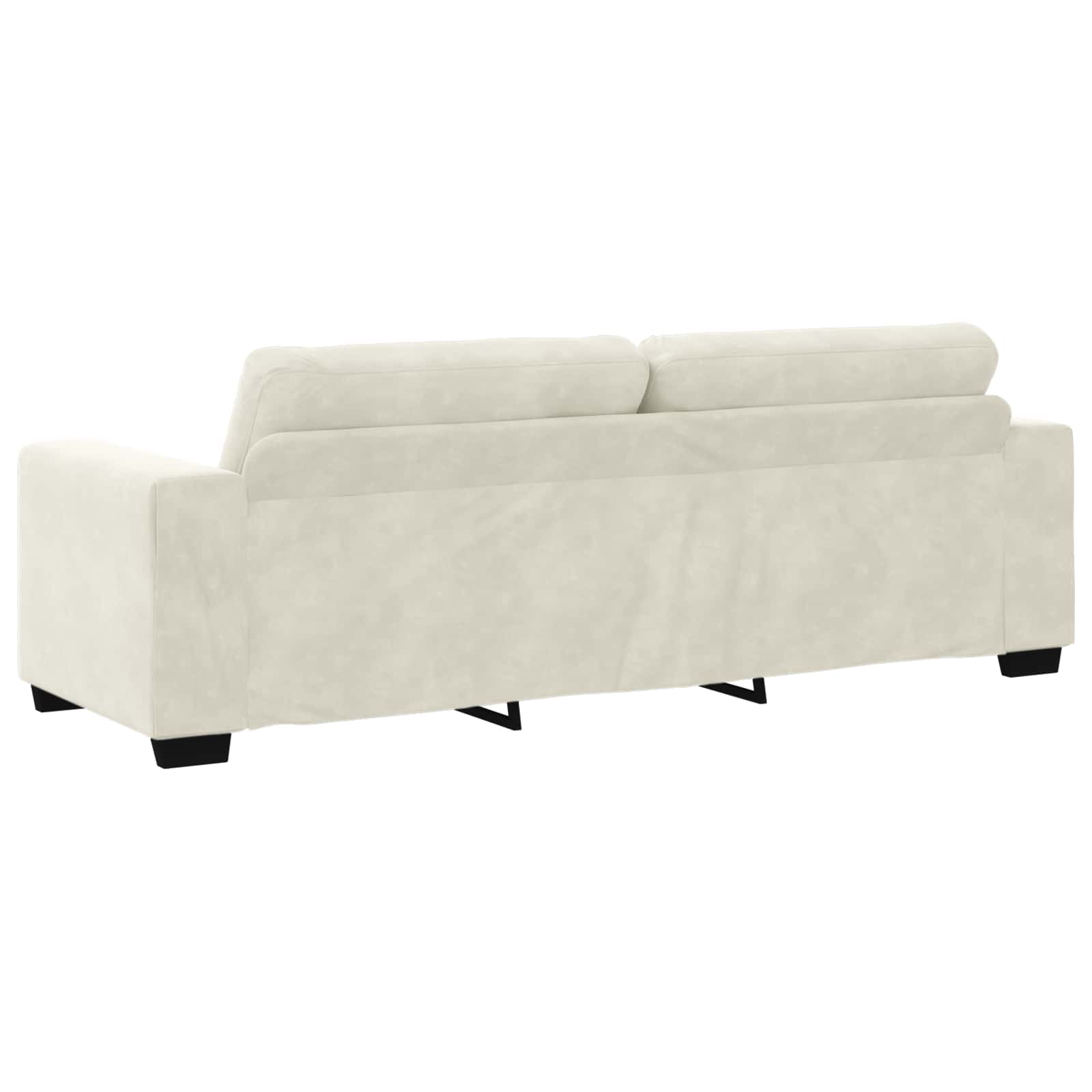 2-teiliges Sofa-Set mit Kissen, hellgrauer Samt