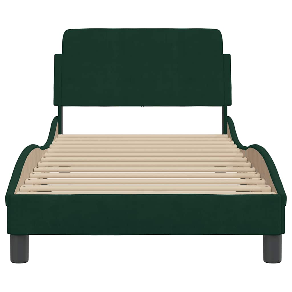 Bettgestell "Dover" Hellgrau 80x200 cm Samt