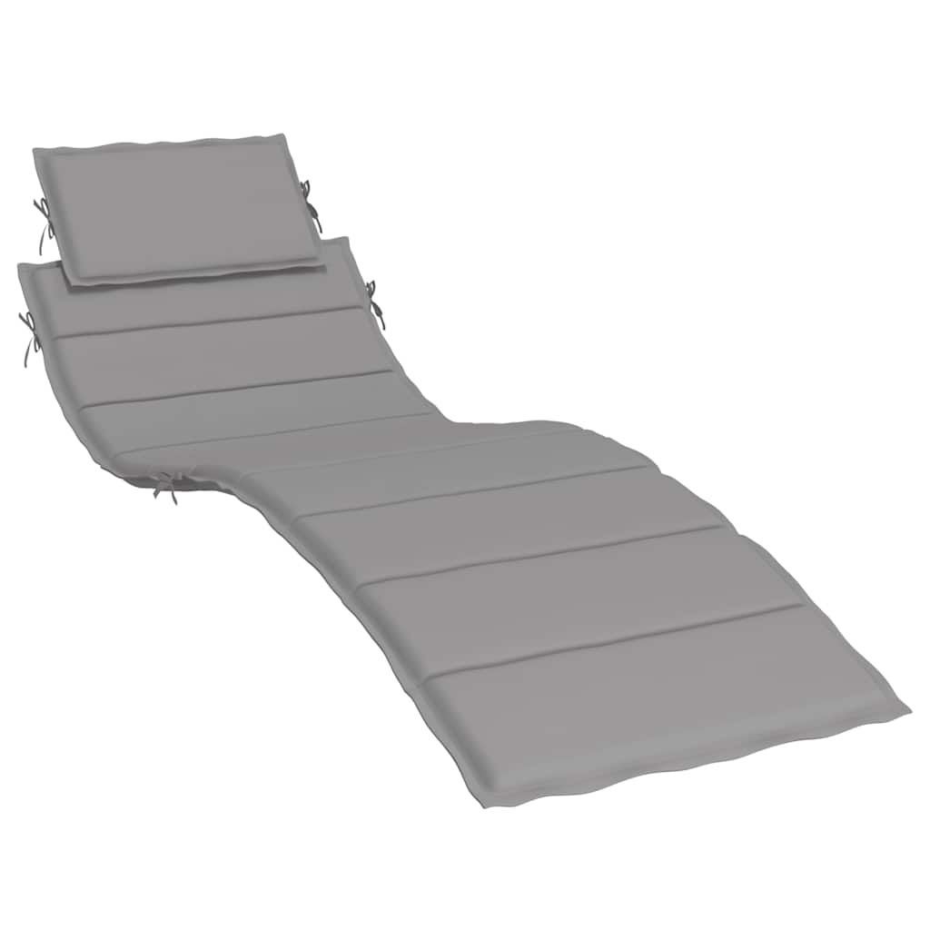 Sonnenliegen-Auflage Grau 186x58x4 cm Oxford-Gewebe