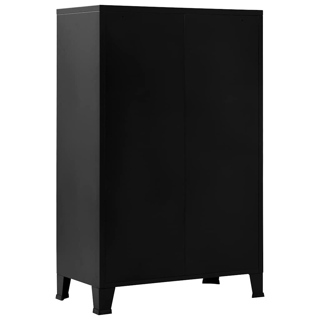 Lagerschrank Industrial Schwarz 75x40x80 cm Stahl
