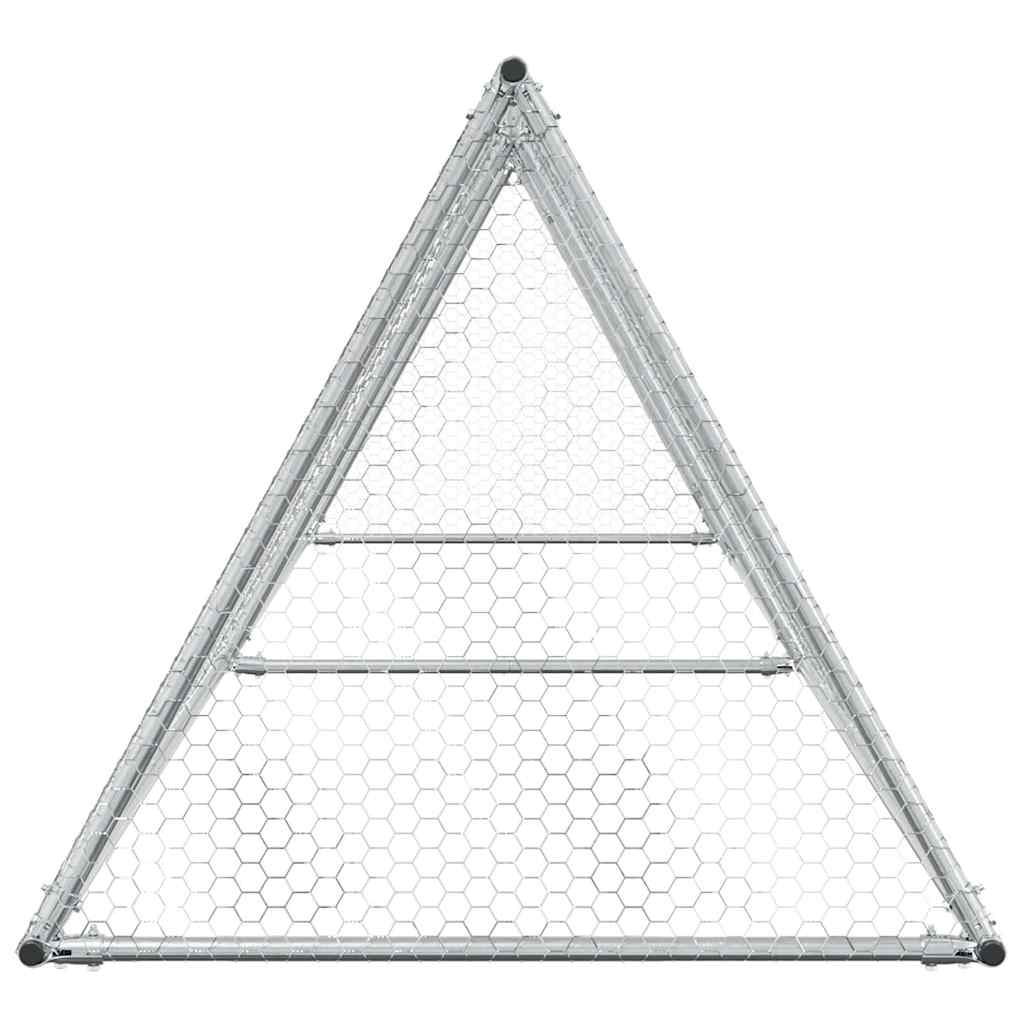 Hühnerkäfig Silbern 200x105x91 cm Verzinkter Stahl
