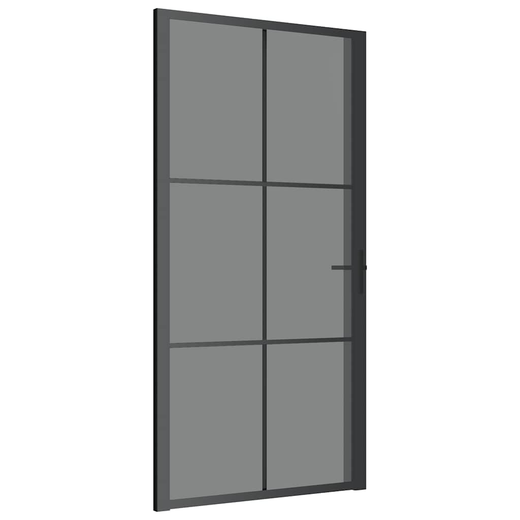 Innentür ESG Glas und Aluminium 76x201,5 cm Schwarz