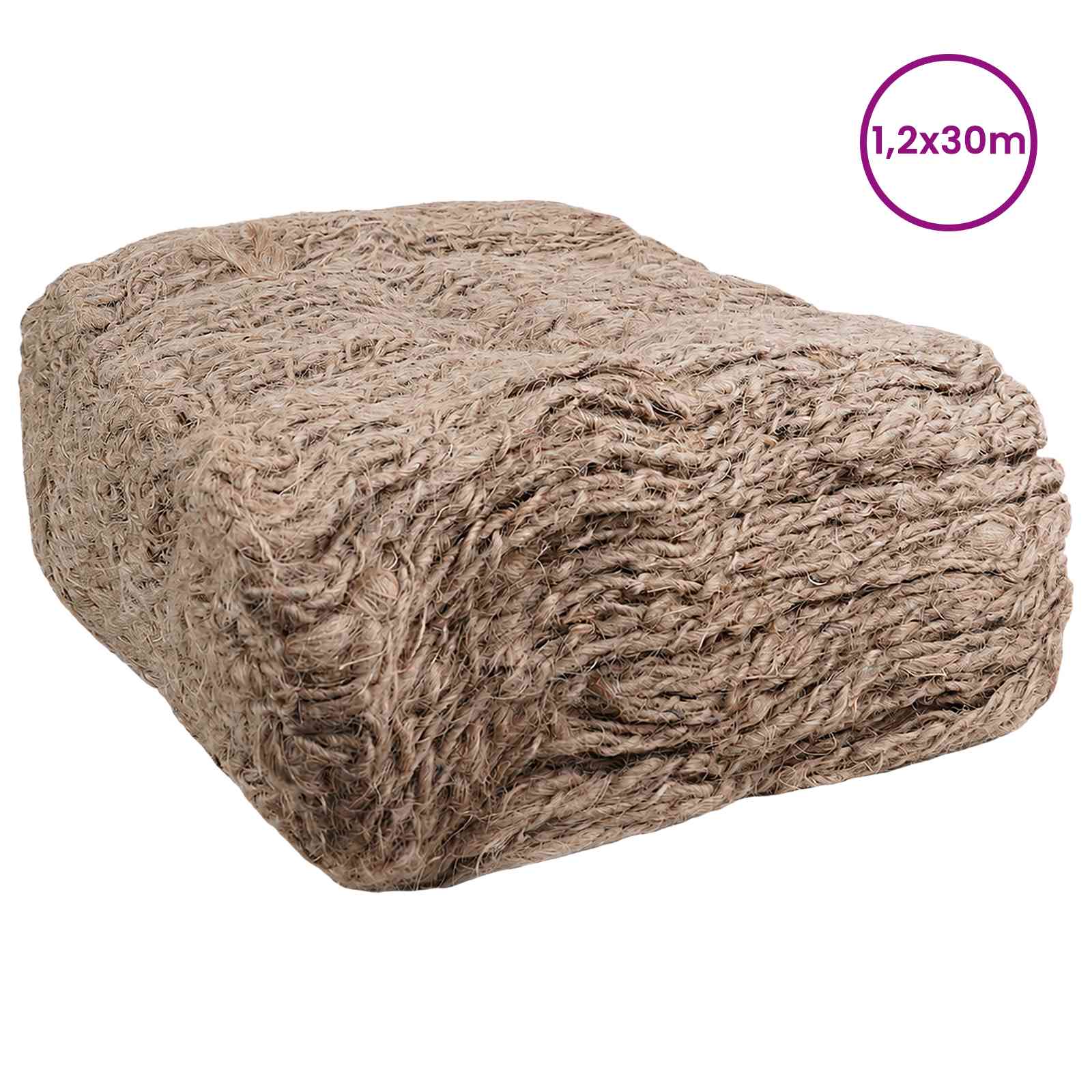 Jute Ufermatte Natur 1,2 x 5 m 100% Tossa-Jute