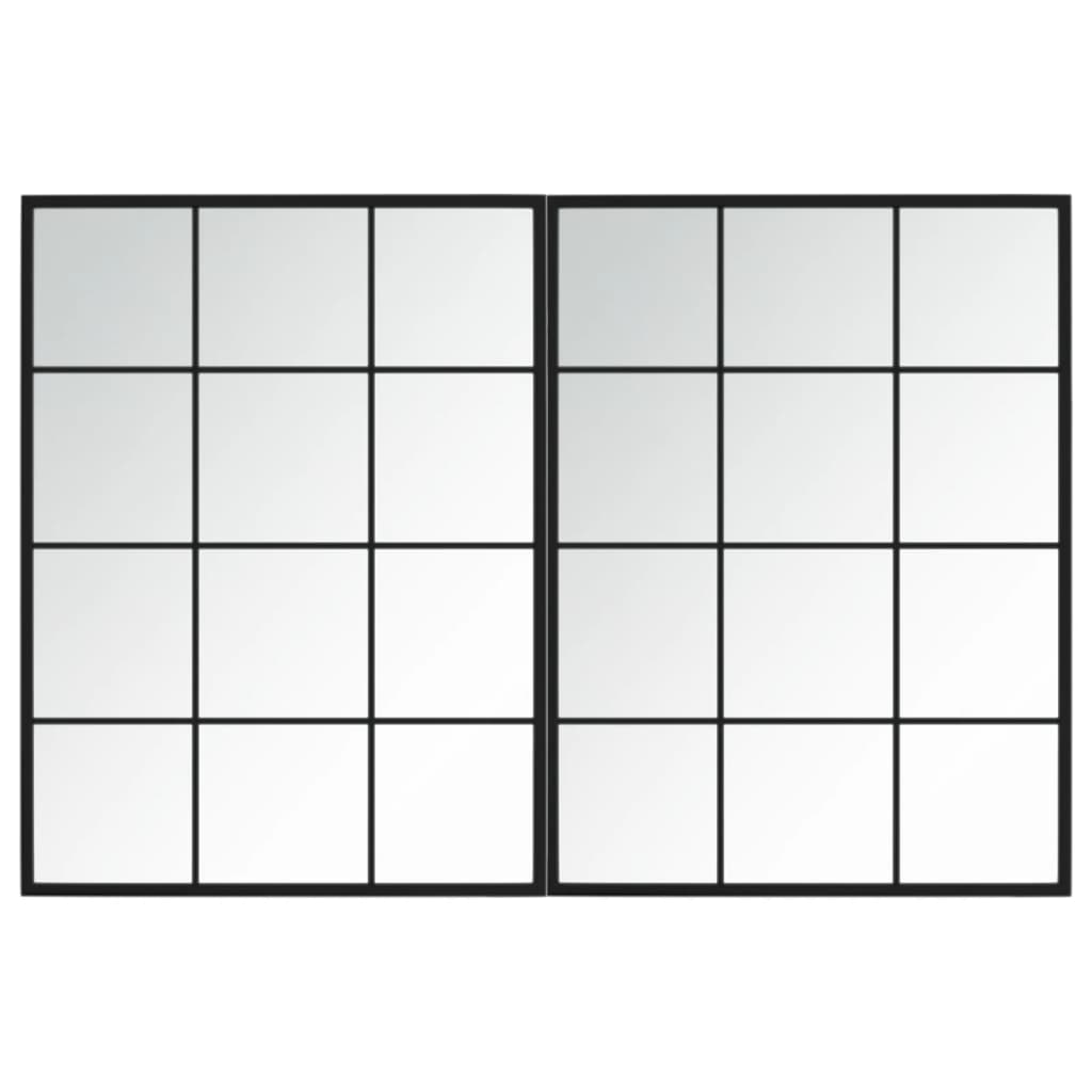 Wandspiegel Schwarz 60x40 cm Metall