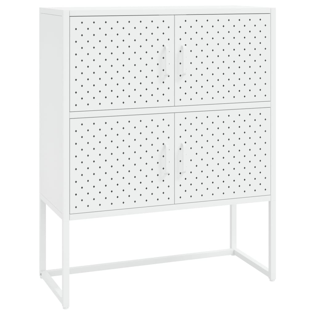 Highboard Schwarz 80x35x135 cm Stahl
