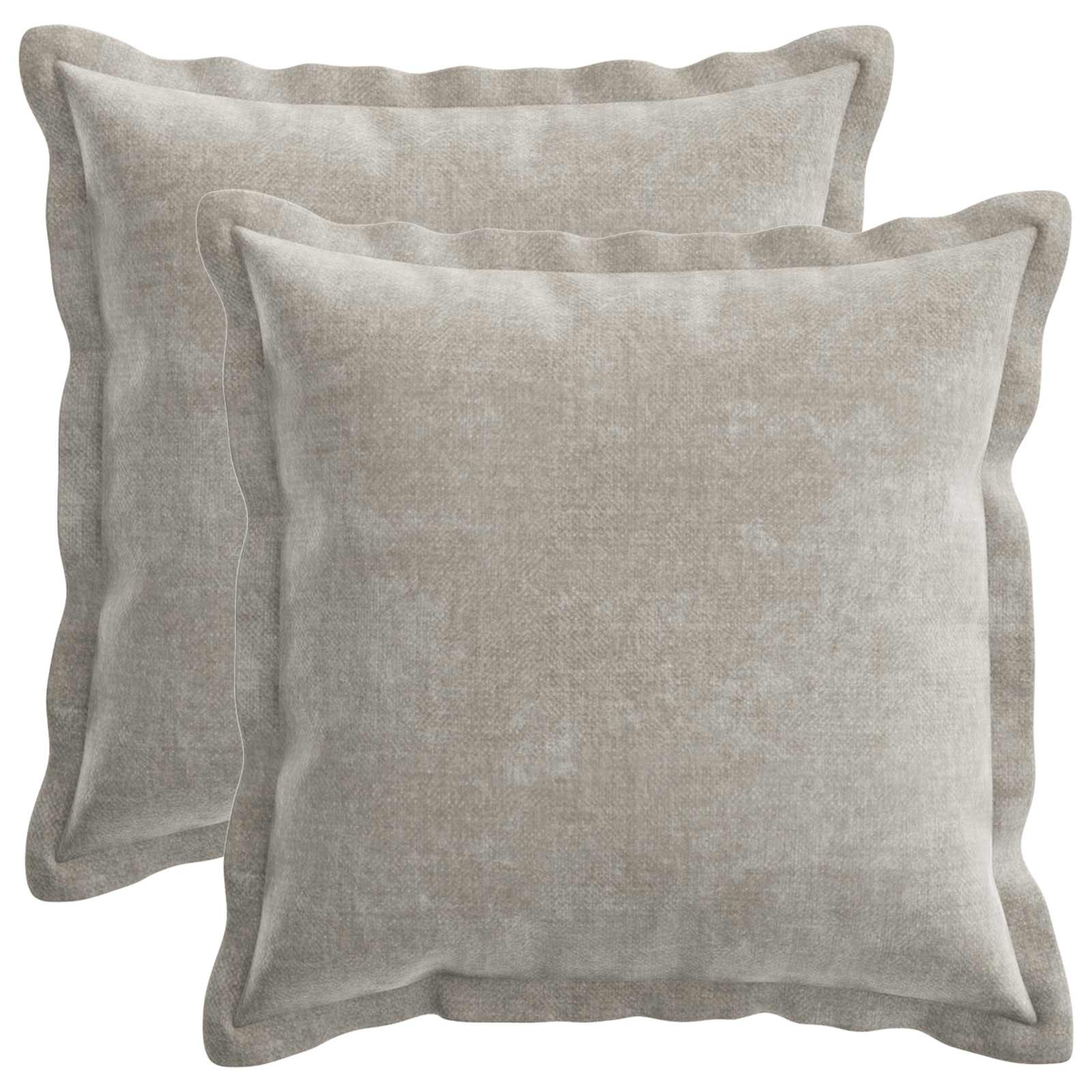 Kissenbezug 2 Stk. HOUTEN Dunkelgrau 30 x 30 cm Chenille-Stoff