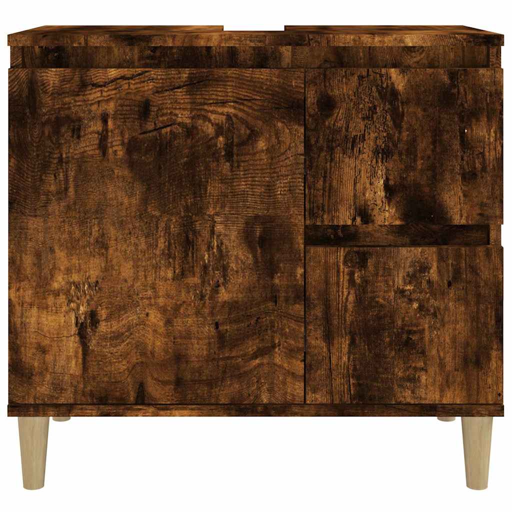 Badschrank Weiß 65x33x60 cm Holzwerkstoff