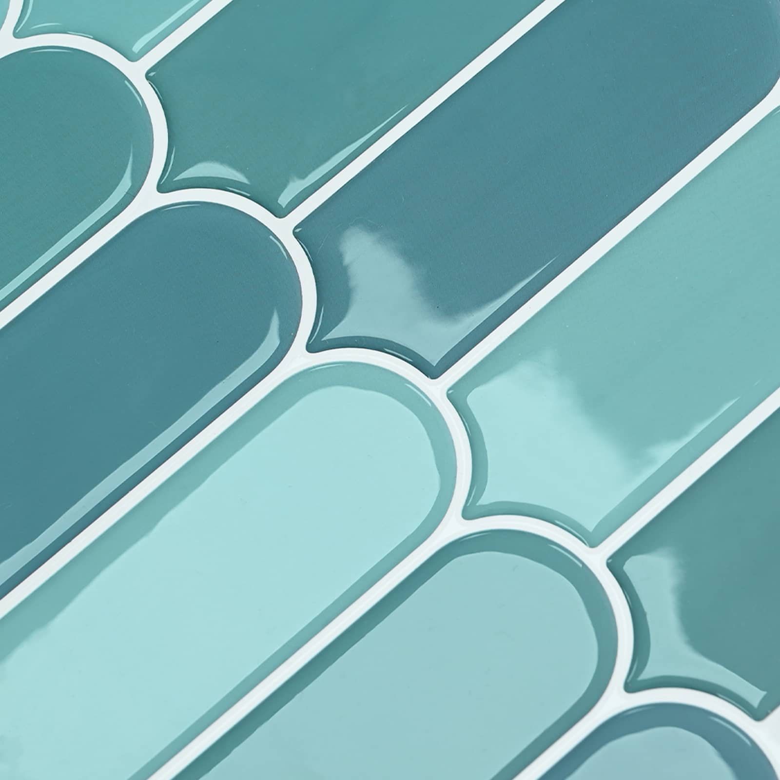 Federfliese 10 pcs Grau Marmor 30 x 30 cm Polyurethan und PET