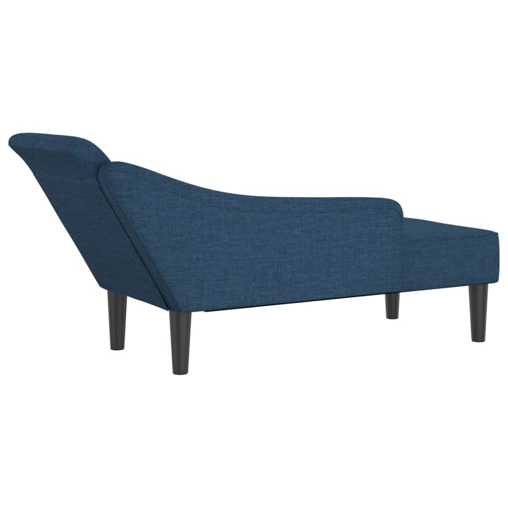 Chaiselongue mit Kissen Weinrot Stoff