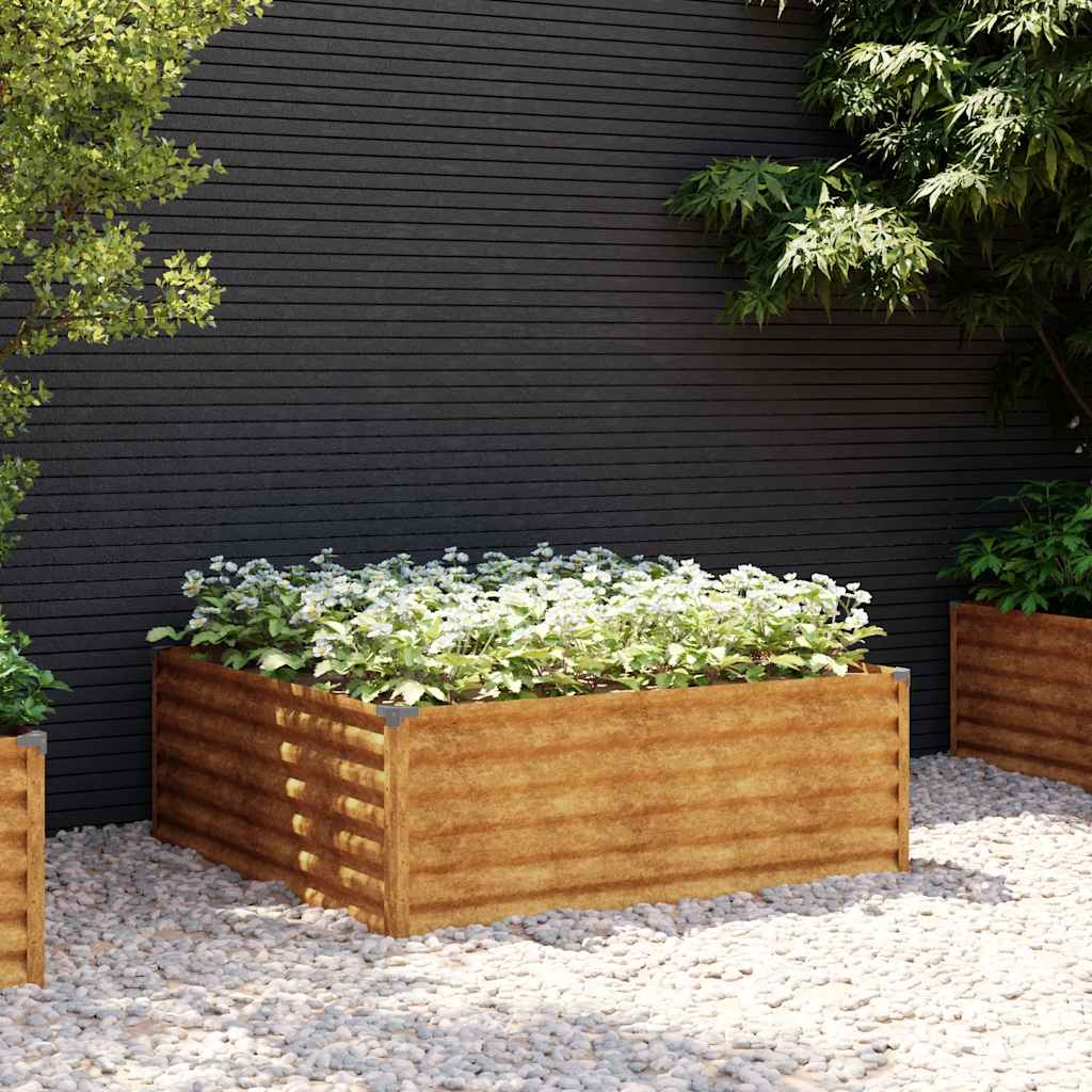 Garten-Hochbeet 100 x 50 x 36 cm Cortenstahl