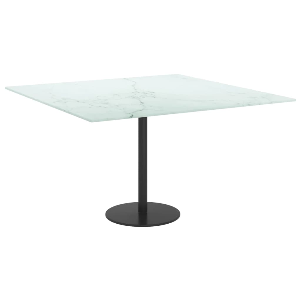 Tischplatte aus gehärtetem Glas quadratisch 700x700 mm