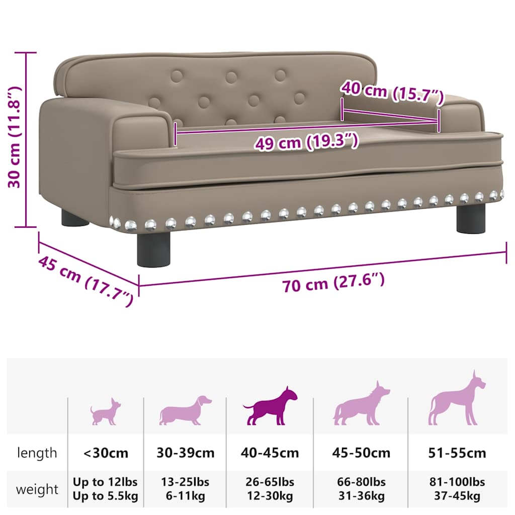 Hundebett Rosa 90x53x30 cm Samt