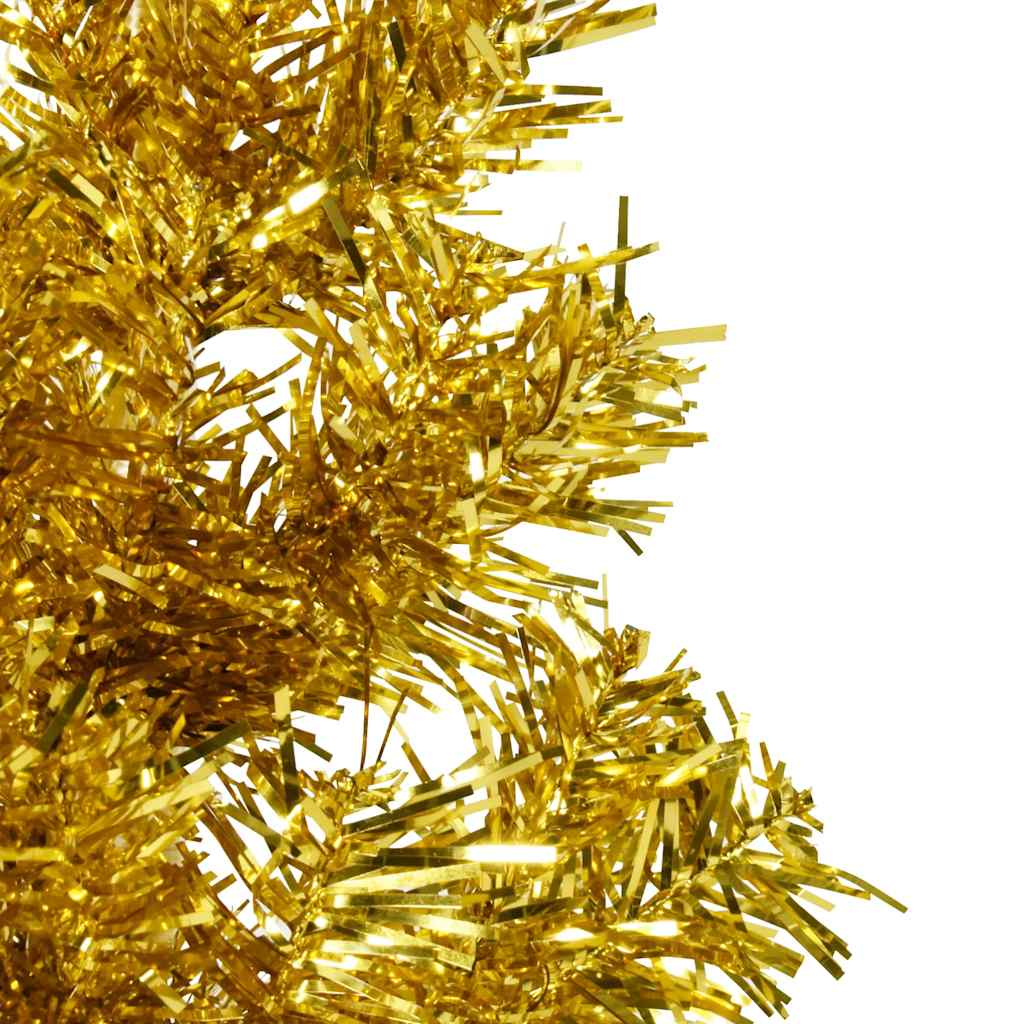 Künstlicher Halb-Weihnachtsbaum mit Ständer Schlank Weiß 180 cm