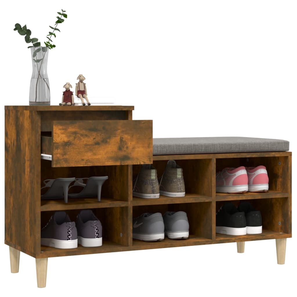 Schuhregal Weiß 102x36x60 cm Holzwerkstoff