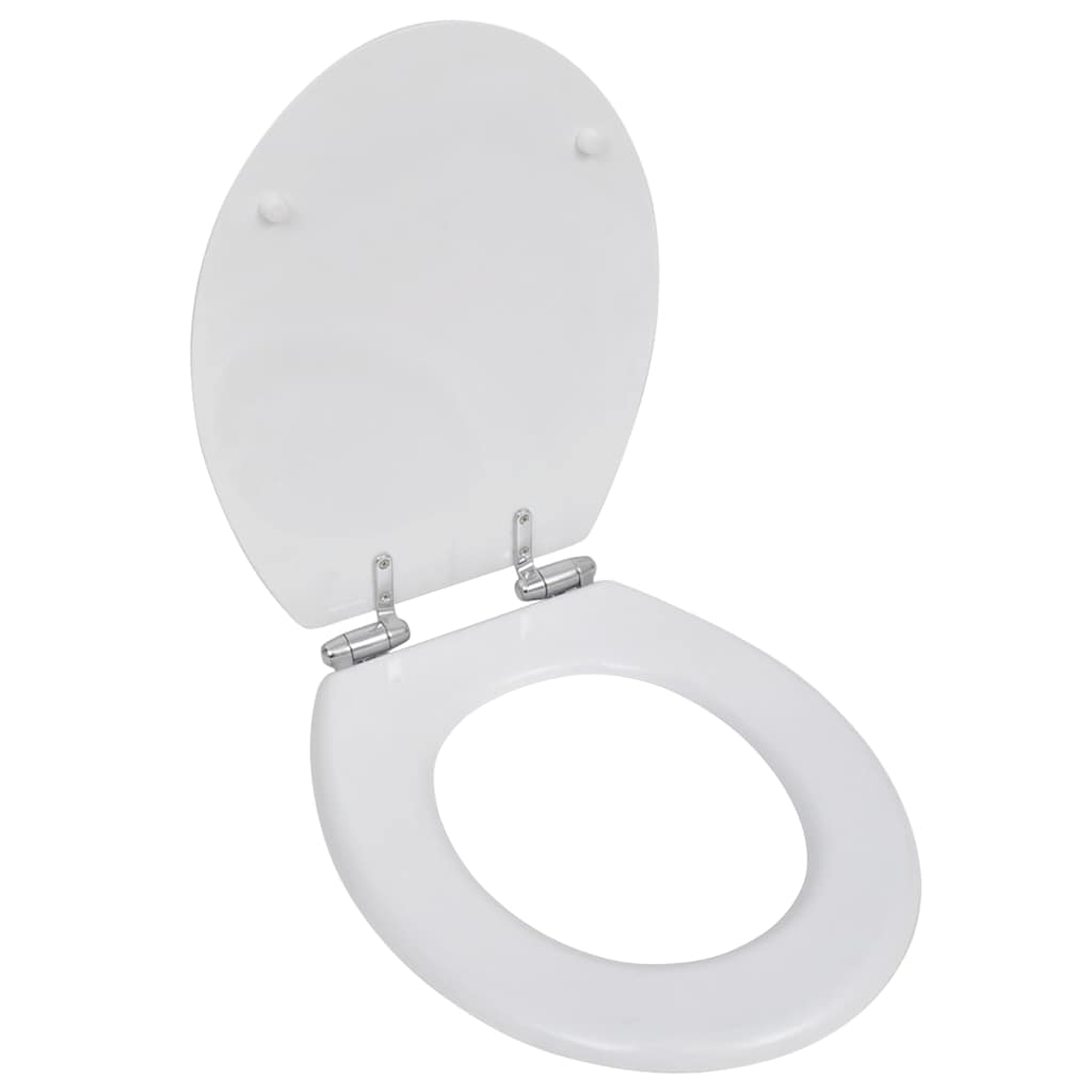 Toilettensitz MDF Deckel Schlichtes Design Weiß