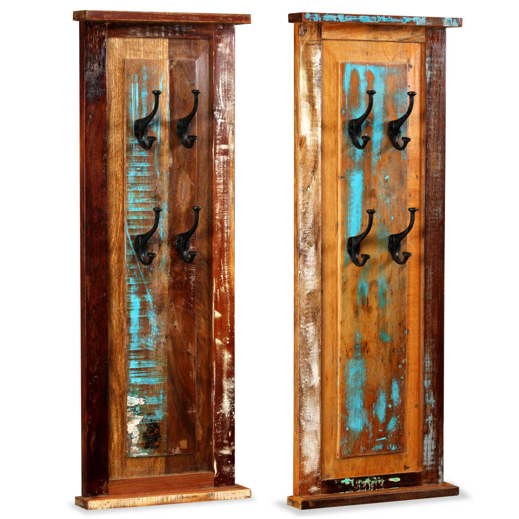 Garderoben 2 Stk. Massivholz Akazie 38x100 cm