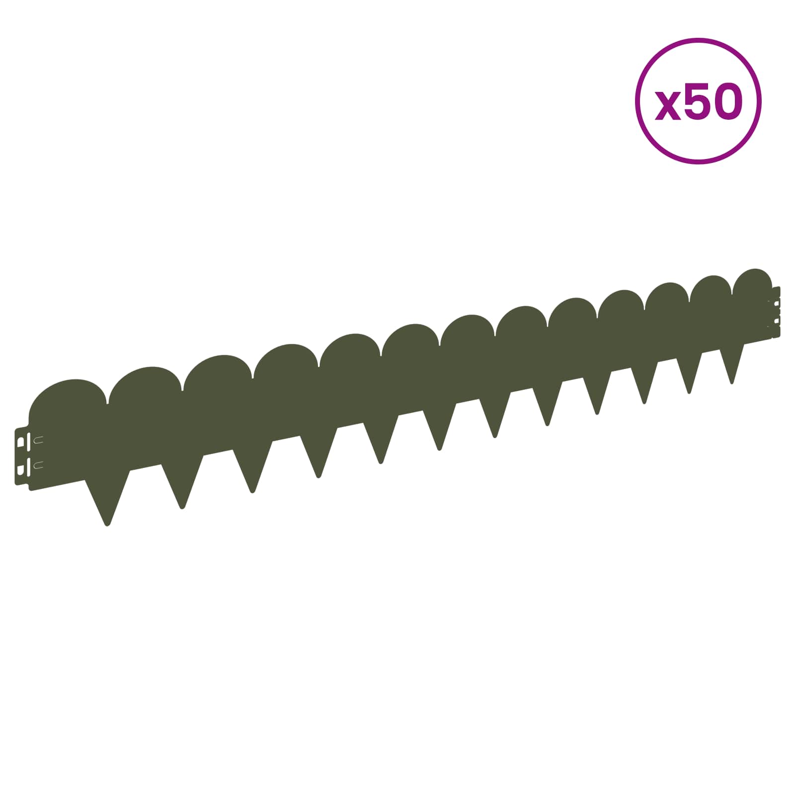 Raseneinfassung 10 pcs 103 x 15 cm Stahl Schwarz