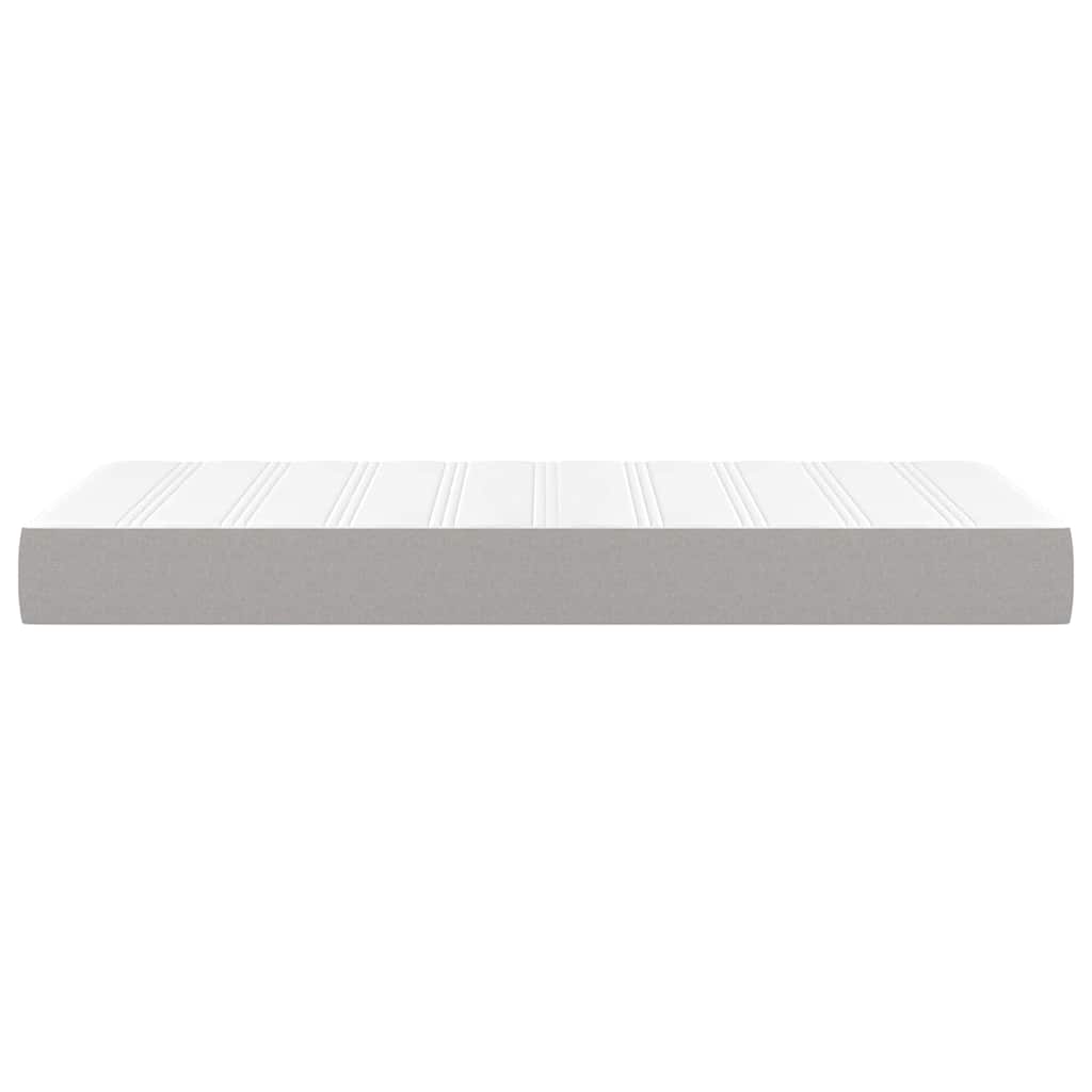 Taschenfederkernmatratze Mittel Hellgrau 80x200x20 cm Stoff