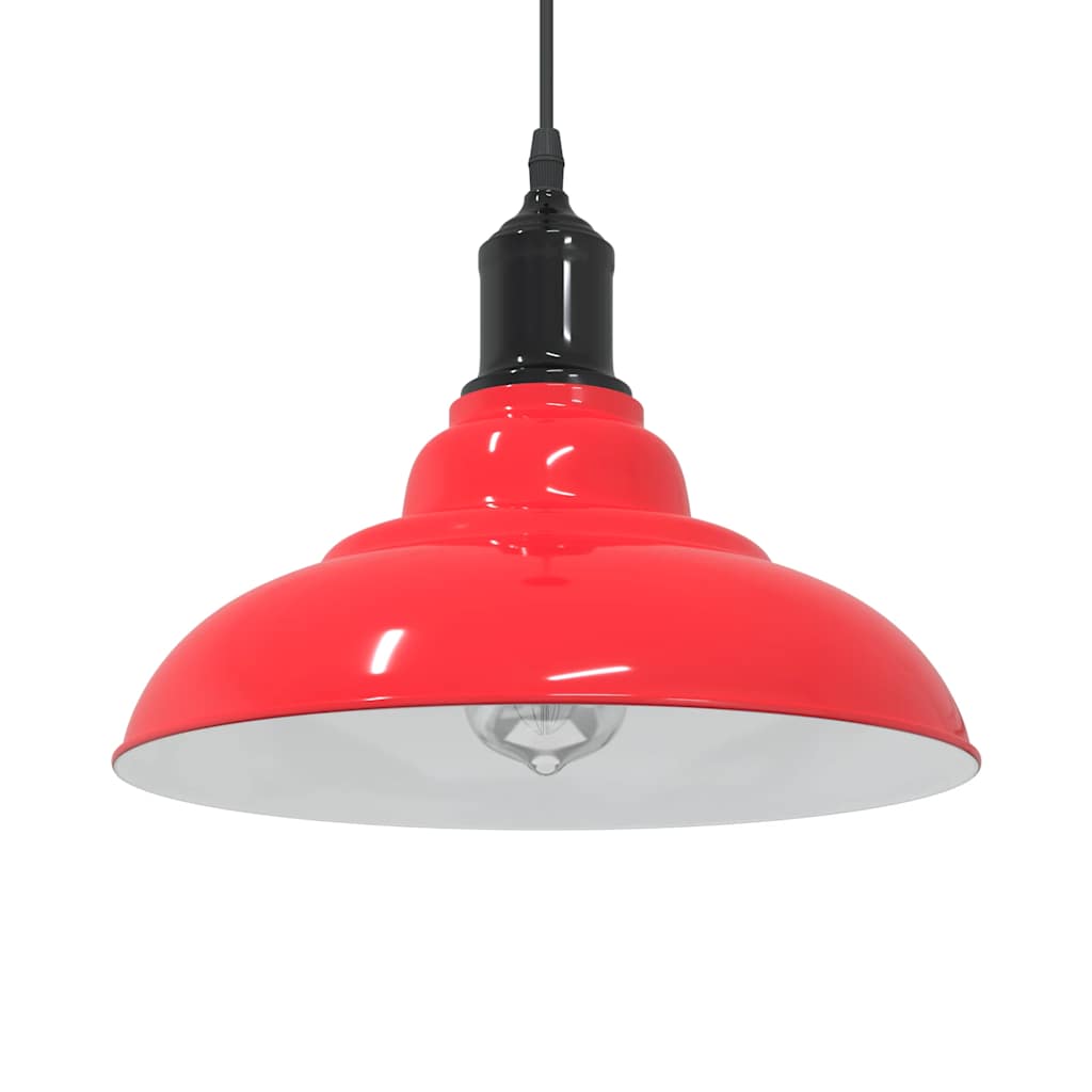 Pendelleuchte Höhenverstellbar E27 Schwarz Glänzend Ø 31 cm