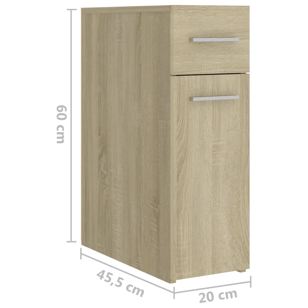 Apothekerschrank Weiß 20x45,5x60 cm Holzwerkstoff